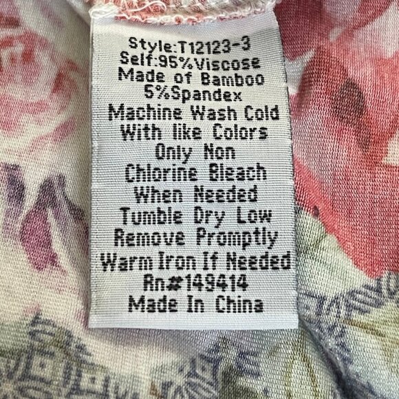 JOHNNY WAS Rose Patch Swing Tee: Size XS/Small in Excellent Pre-Loved Condition - Picture 10 of 10